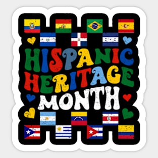 Hispanic Heritage Month National Latino Countries Flags Sticker